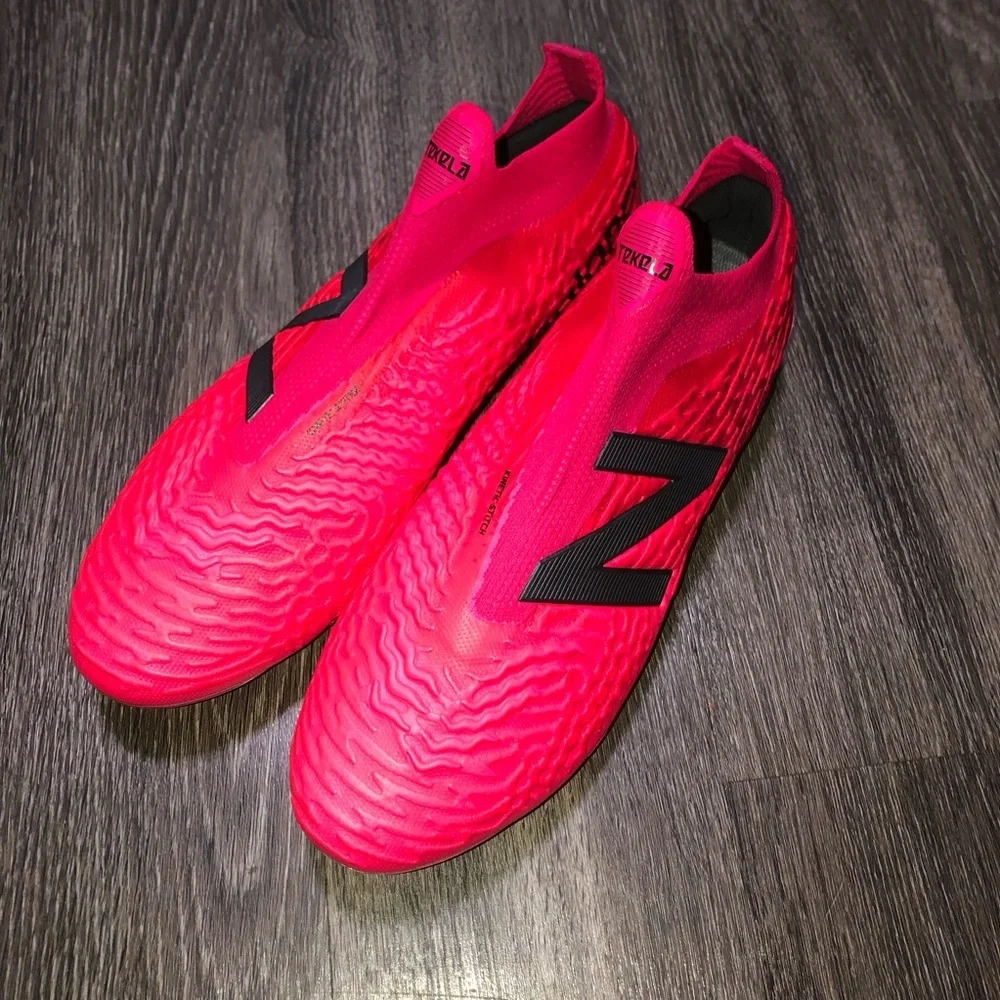 New Balance Tekela V3+ Pro FG Soccer Cleats - Pink/Black - Mens Size 12